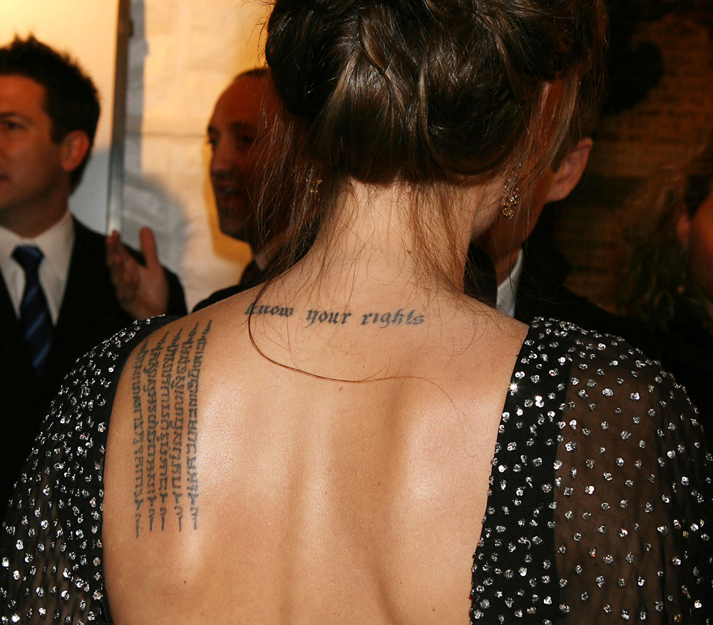 Angelina Jolie Tattoo Khmer